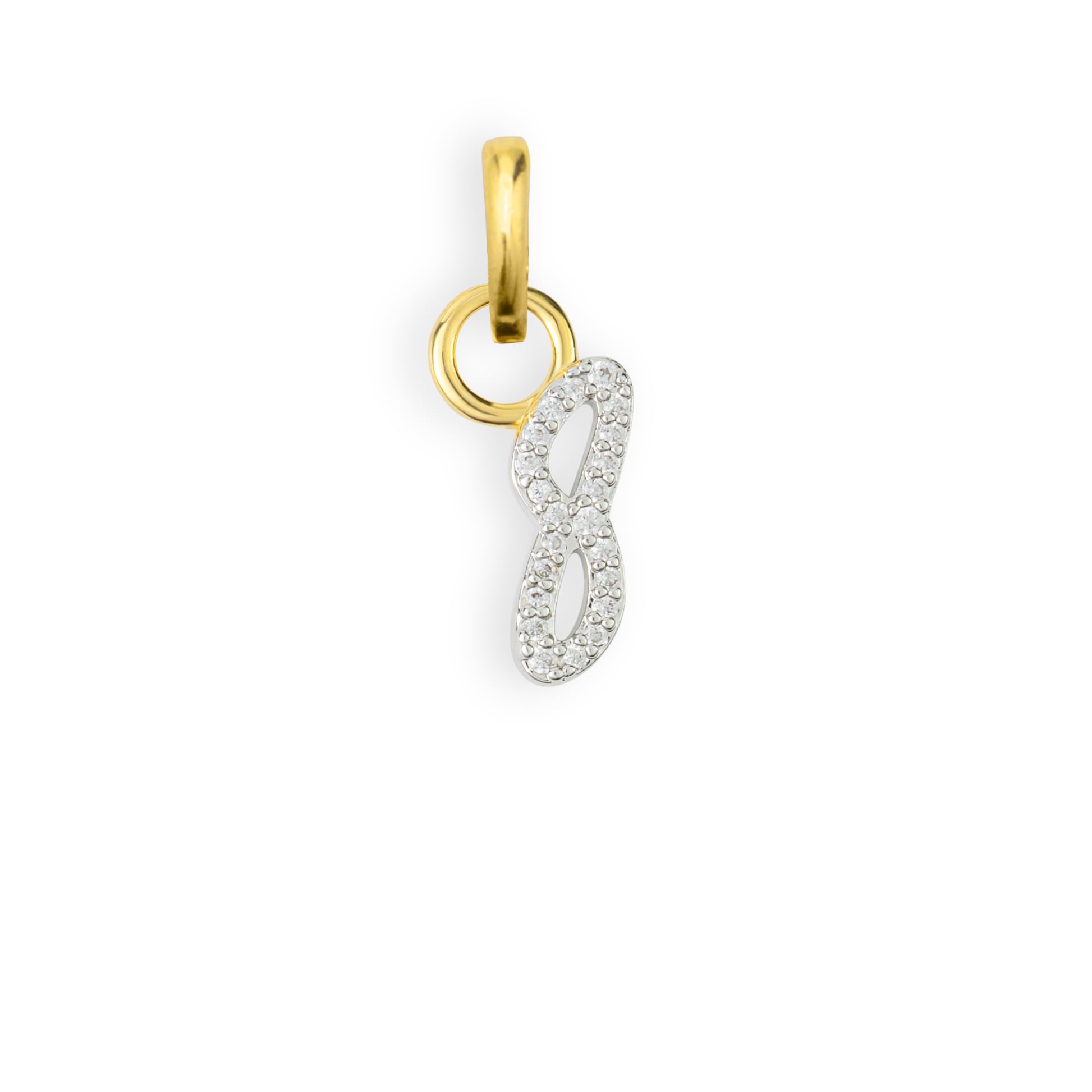 The Diamond Number Charm - Goud
