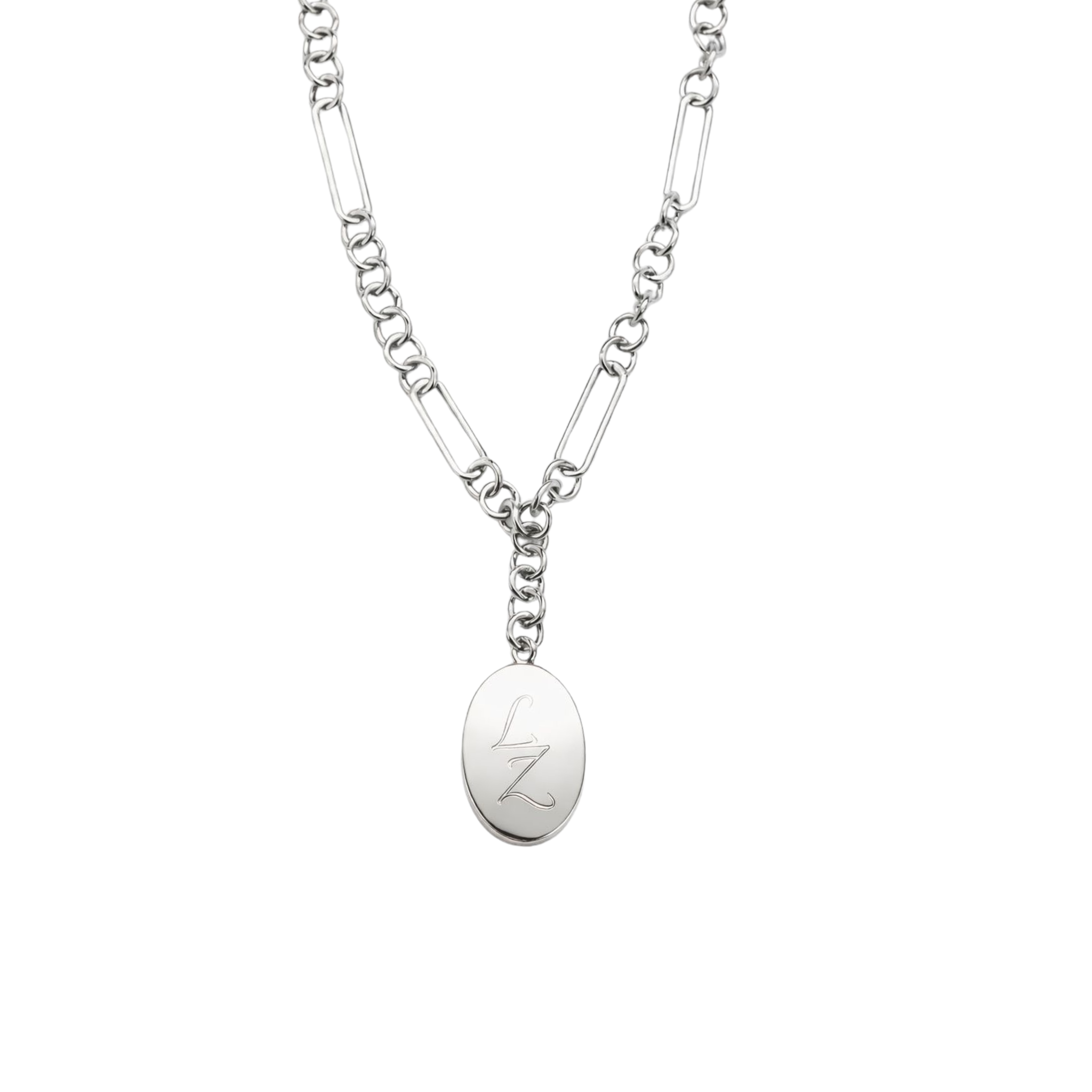 The IT Mixed Oval Pendant Necklace x Leontine - Silver