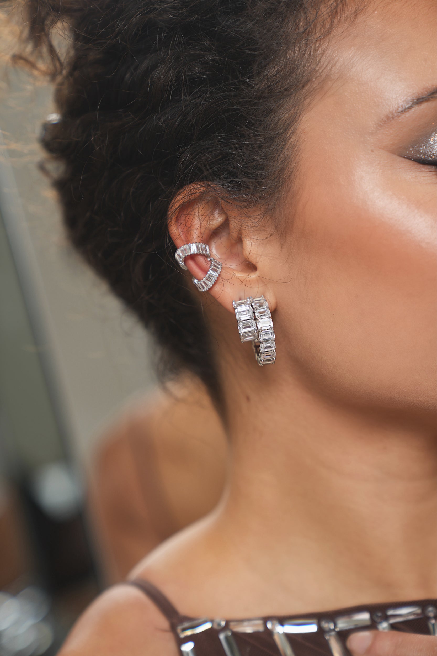 Baguette Sparkle Ear cuff